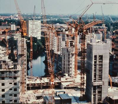 Das Ihme-Zentrum im Bau, 1973