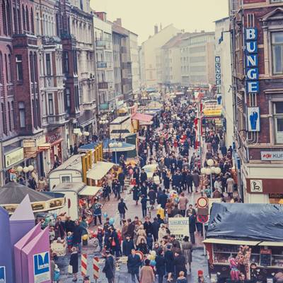 Straßenfest zur Einweihung der Lister Meile, 18.11.1972