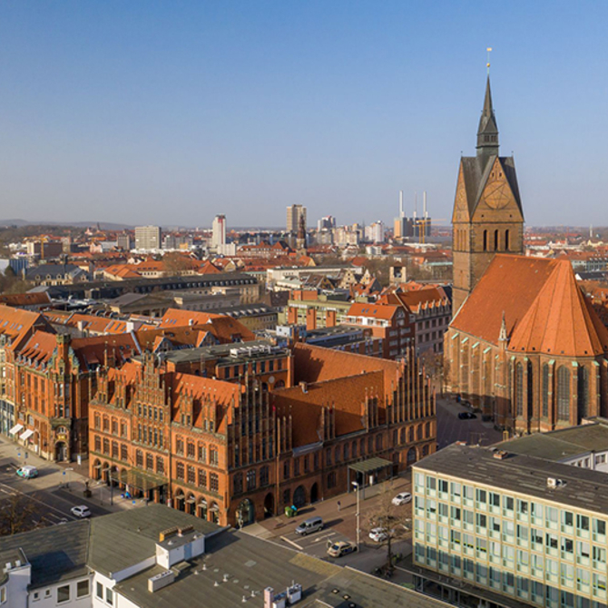 Luftaufnahme Altstadt und Marktkirche 2021, Digitalfoto Ulrich Pucknat, Februar 2021