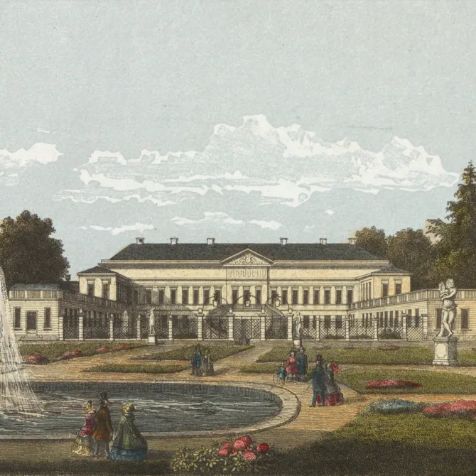 Schloss Herrenhausen Lithographie